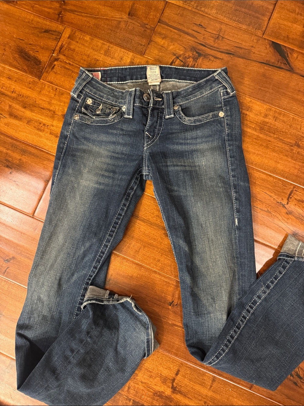 True Religion Women’s Straight Leg Jeans - Dark Blue Wash
